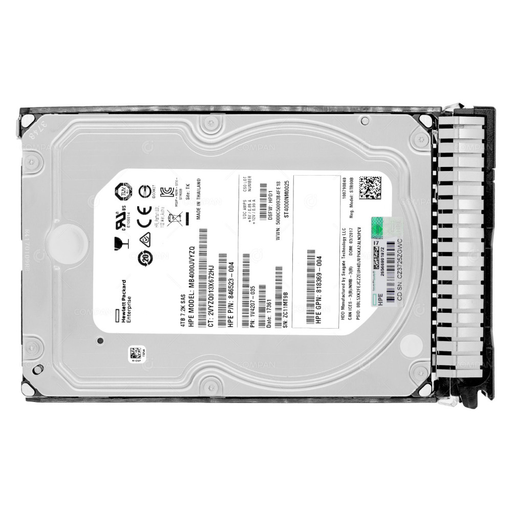 872745-001 HP HDD 4TB SAS 12G 7.2K 3.5" LFF FOR G8 G9 G10